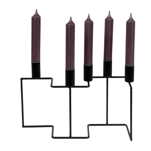 SENZA kandelaar Zig Zag zwart 27 cm