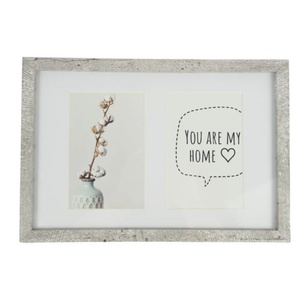 Fotolijst 2 passe-partout stone 10 x 15 cm