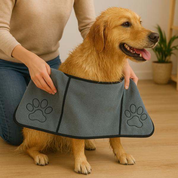 Zooroyal Haustier Handtuch grau-blau 80 x 35 cm