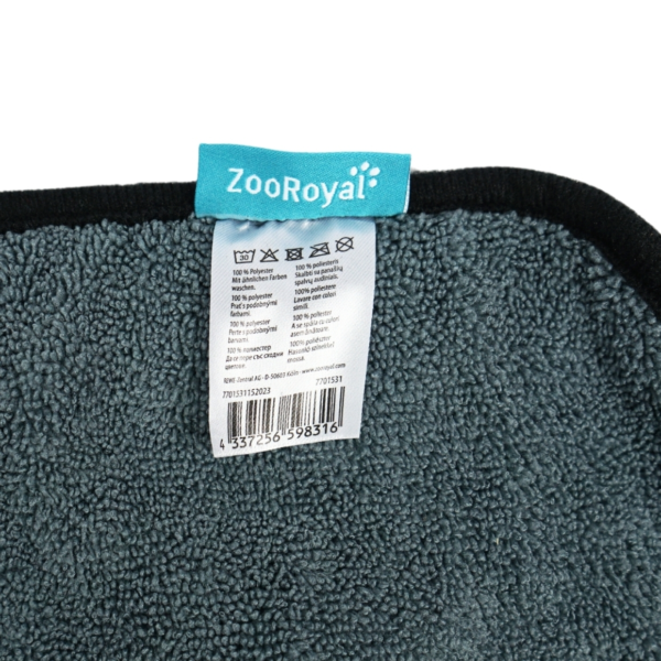 Zooroyal Haustier Handtuch grau-blau 80 x 35 cm