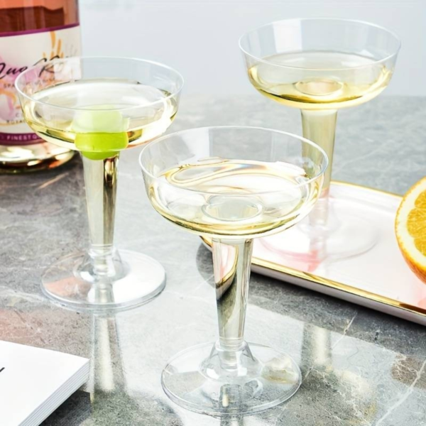 Champagne coupe glazen plastic 150 ml 6 stuks