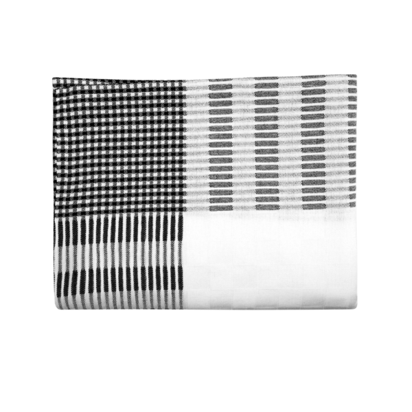 Vtwonen tafelkleed Square zwart/wit 150 x 250 cm