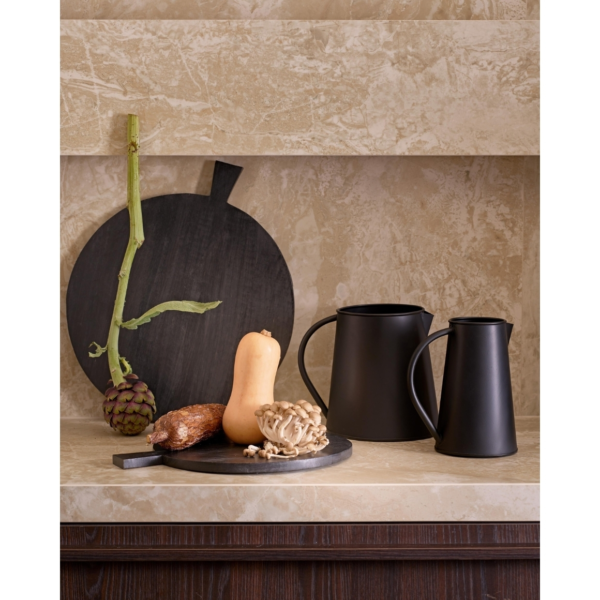 Vtwonen vaas Pitcher metaal zwart 23 cm