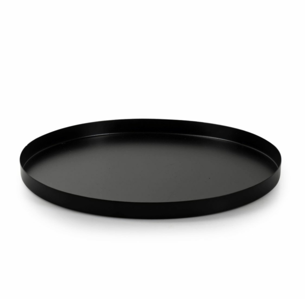 Plateau rond metaal zwart 31,5 cm