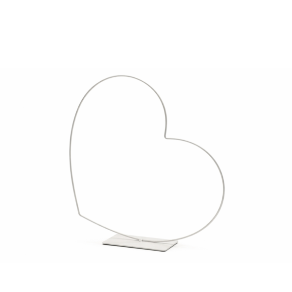 Decoratie Hart Frame liggend wit 25 cm