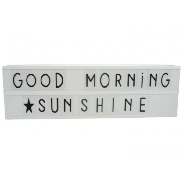 Gusta LED lightbox wit met 92 letters 50 cm