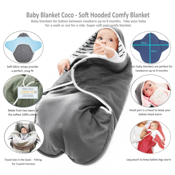 Wallaboo babydeken Coco rood/wit 70 x 90 cm