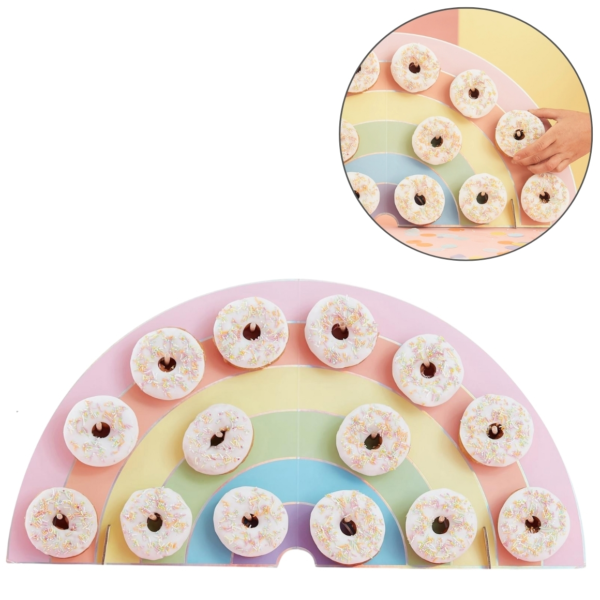 Ginger Ray snackplateau Donut Wall regenboog 64,5 cm