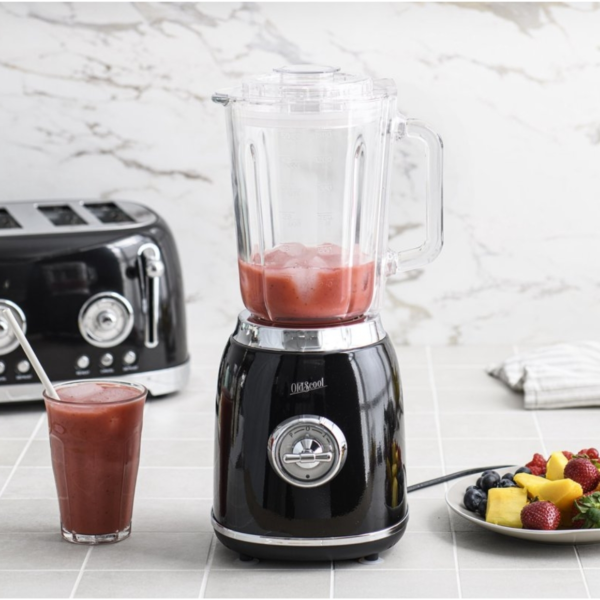 Old Scool blender smoothie maker zwart 600 watt