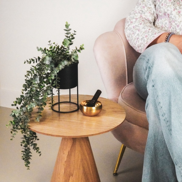 Housevitamin bloempot op standaard metaal groen 19 cm