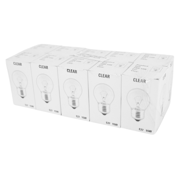 Gloeilamp Ball transparant E27 230V 15W