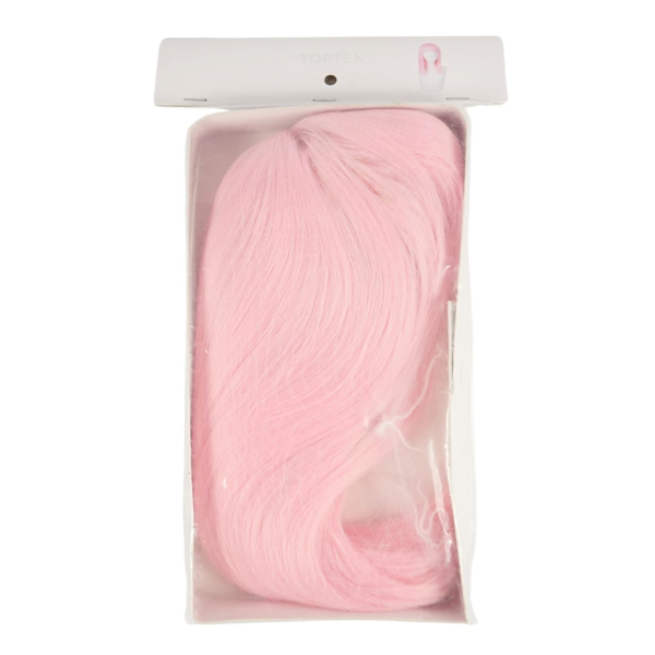 Pruik halflang roze one size
