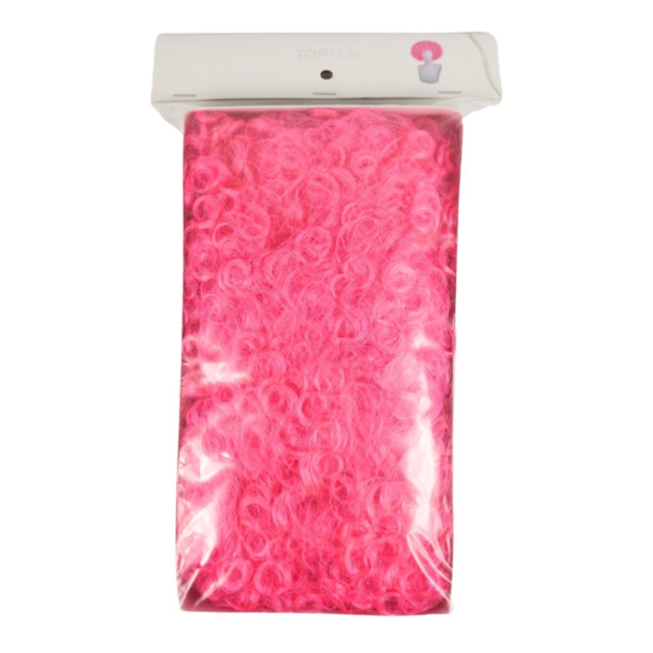 Pruik krullen roze one size