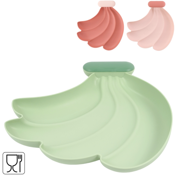 Fruitschaal banaan 27 cm 3 assorti