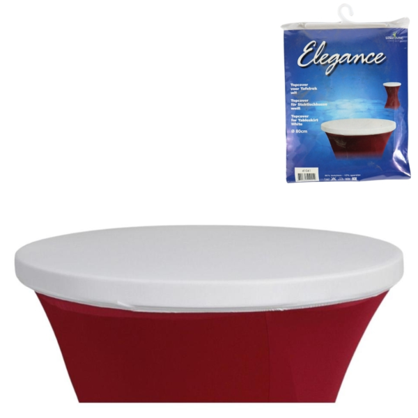 Elegance Topcover statafel wit 80 cm