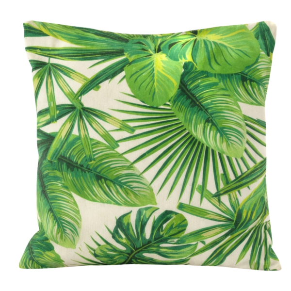 Kussen tropical groen 45 x 45 cm