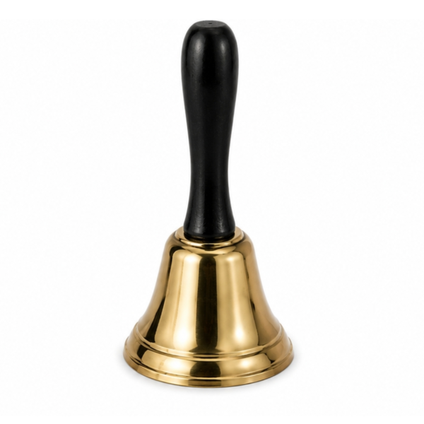 Relaxdays tafelbel goudkleurig 12,5 cm