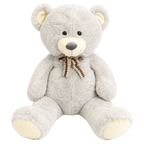 Knuffel beer grijs 100 cm