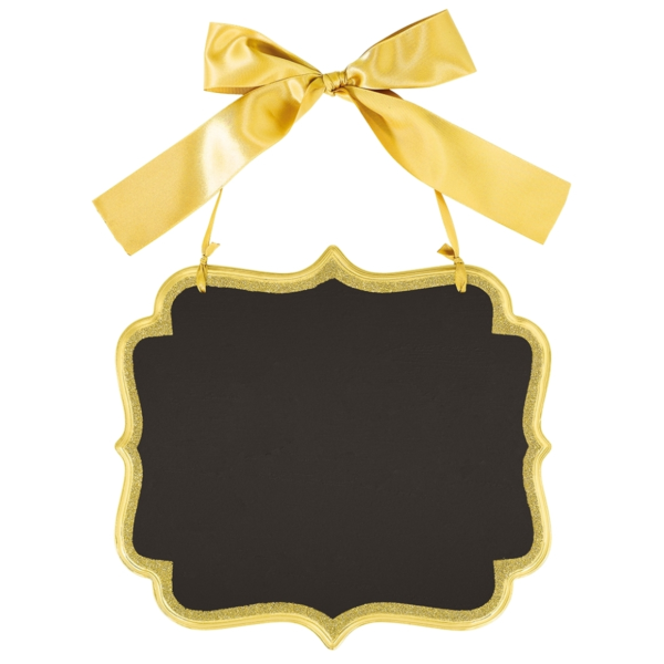 Krijtbord Classic goudkleurig glitter 25 cm