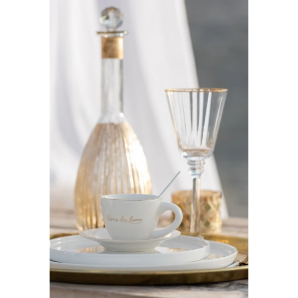 J-LINE espressokopje met schotel 15 cm set van 6