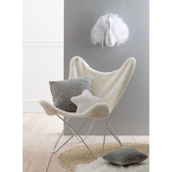 J-Line wanddecoratie Zwaan pluche 46 cm
