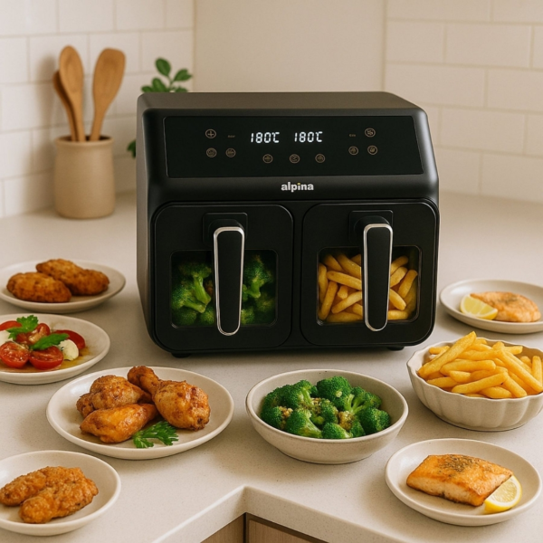 Alpina airfryer 2 x 4 L 2200 watt