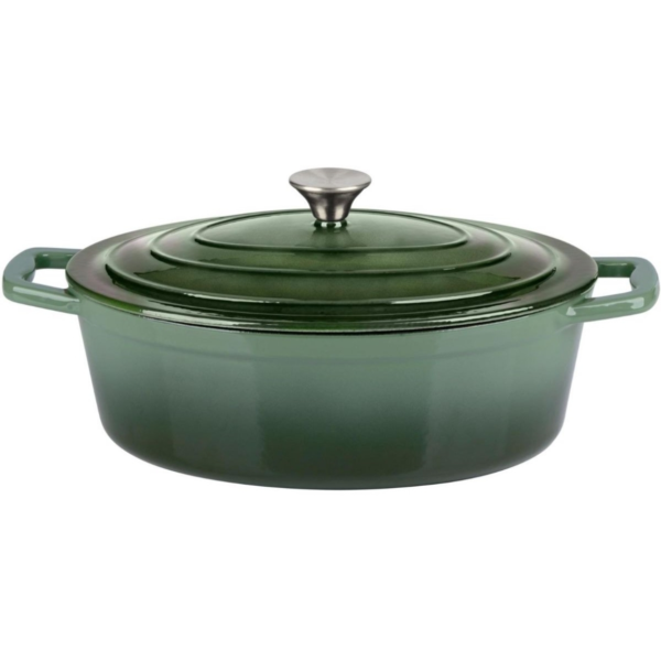 Alpina braadpan gietijzer groen 5 L