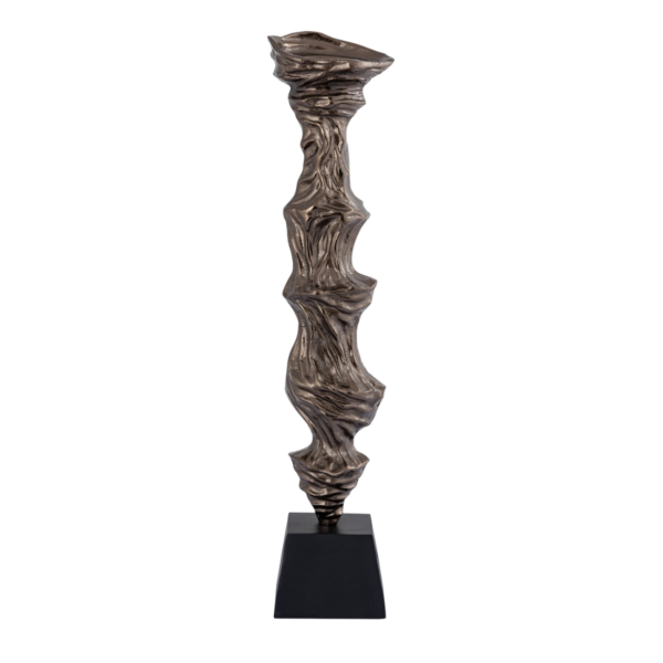 PTMD kandelaar Fleure aluminium bronskleurig M 77 cm
