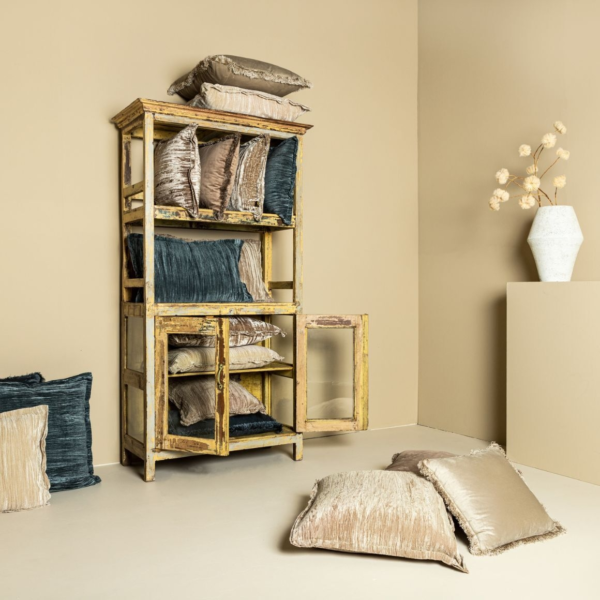 PTMD kussen Nous velvet taupe 60 x 60 cm