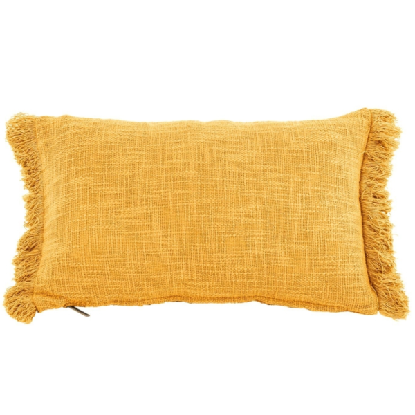 Tiseco kussen Cotton Slub Solid sunflower geel 30 x 50 cm