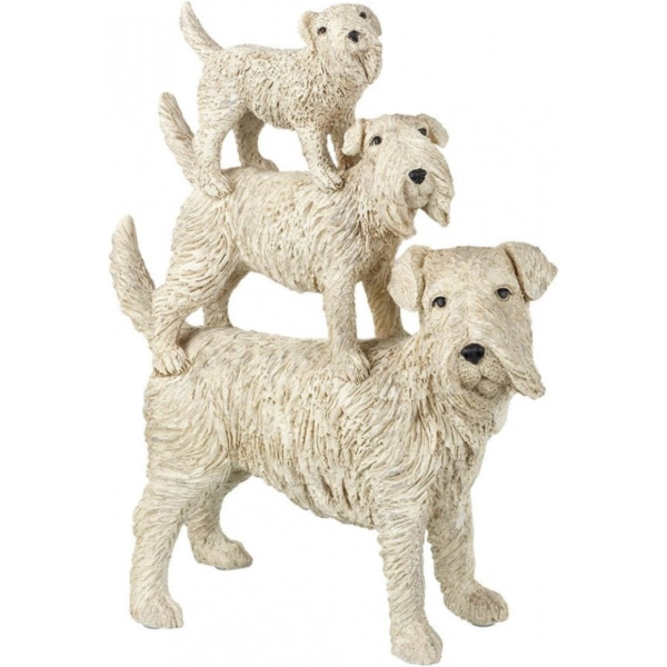 Parlane beeld Foxterriers 29 cm