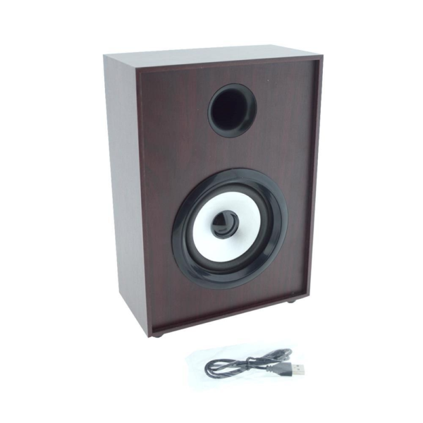 Bluetooth speaker houtkleur 25 cm assorti