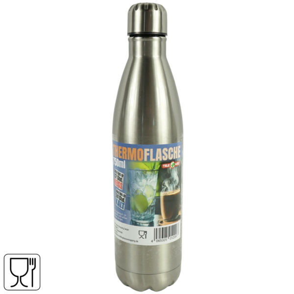 Telewelt thermofles grijs 750 ml