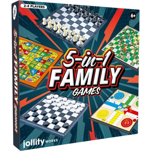 Jollity Works 5-in-1 familie spellen