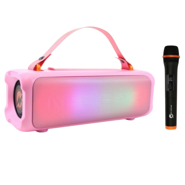 N-Gear Blazooka bluetooth speaker karaokeset roze 100 watt