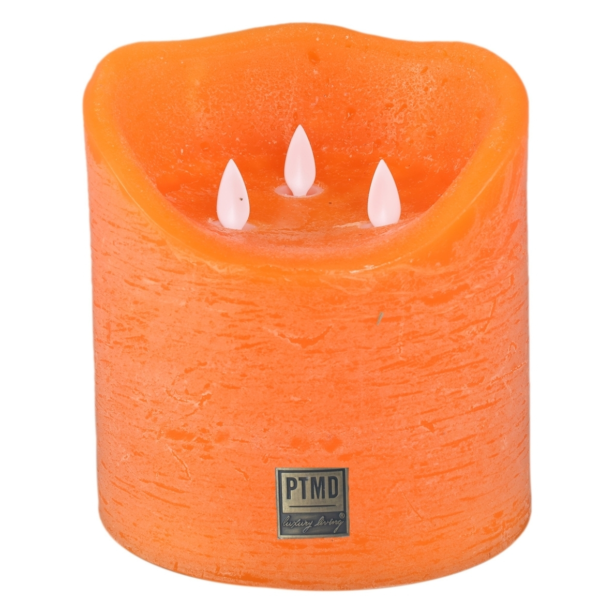 PTMD LED stompkaars op batterij XXL oranje 15 x 15 cm