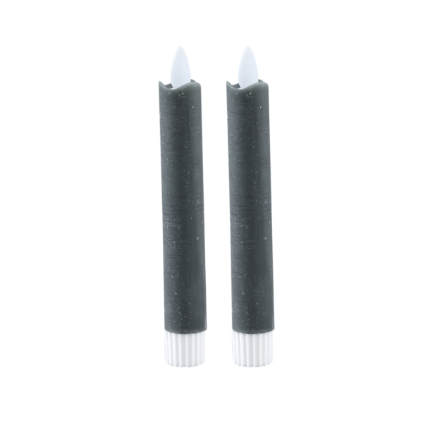 PTMD LED dinerkaars op batterij sage leaf 2,2 x 16 cm set van 2