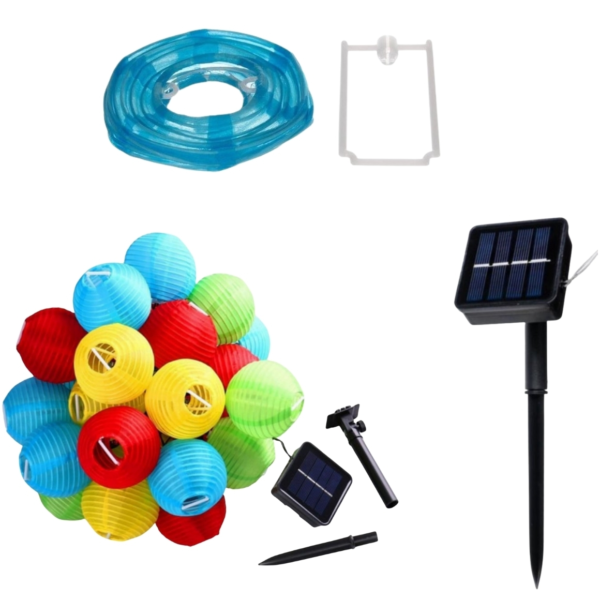 Solar slinger lampion multicolour 7,5 cm