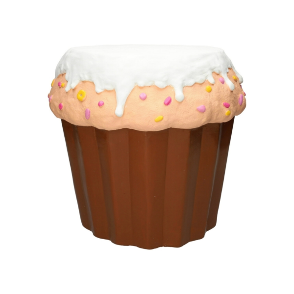 Bijzettafel cupcake wit/perzik 37 cm
