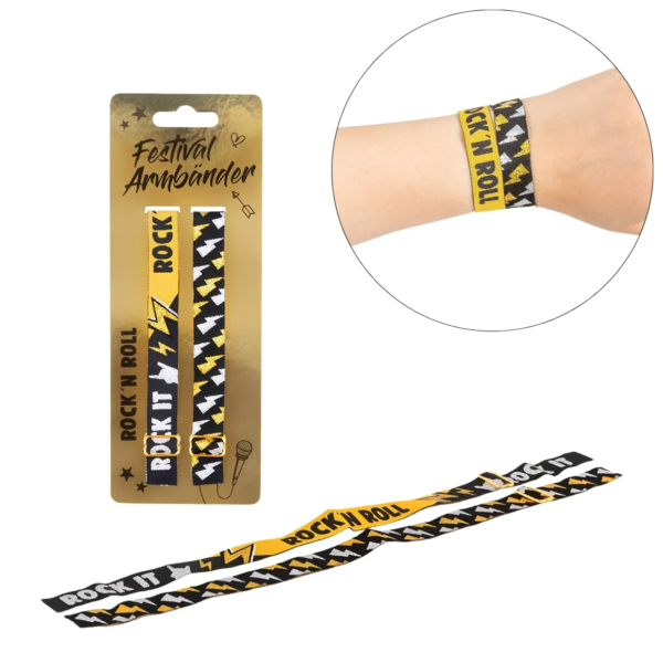 Festival armband Rock n Roll set van 2