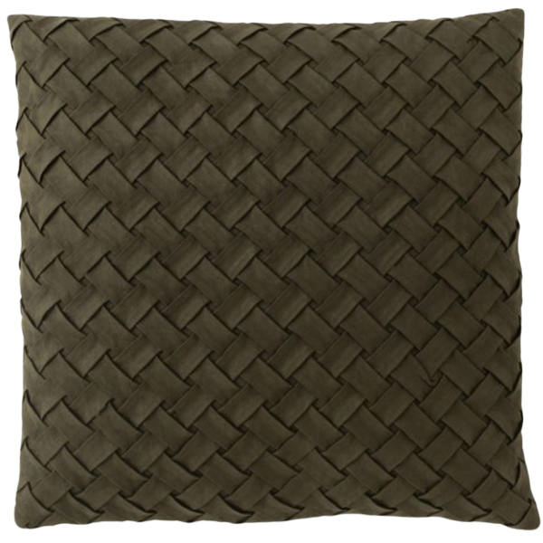 J-line kussen gewoven groen 45 x 45 cm