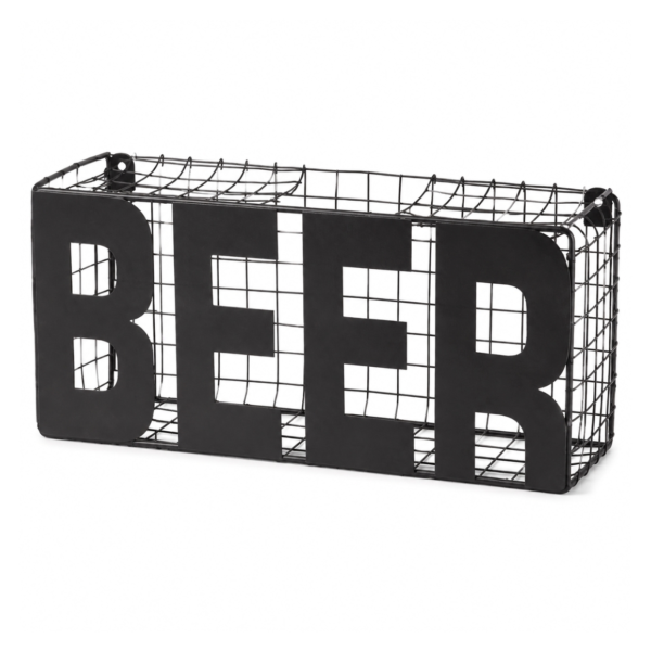 Out of the Blue dopjes verzamelbox Beer zwart 25 cm