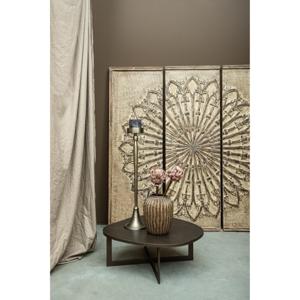 PTMD kaarsenhouder Zival aluminium bronskleurig 78 cm