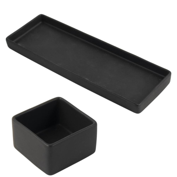 Gusta serveerplateau zwart Dip It 4 delig 23 cm