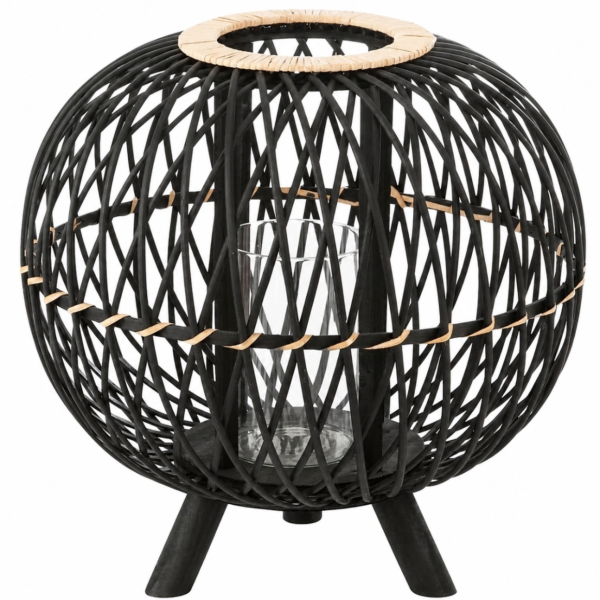 J-Line lantaarn zwart 39 cm