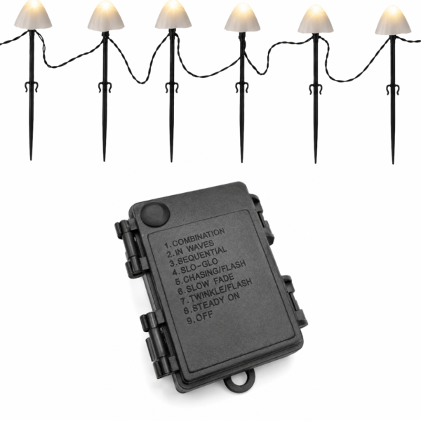 Tuinverlichting Paddenstoel LED op batterij 380 cm