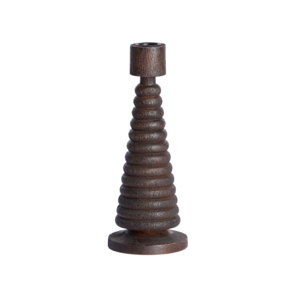 Light & Living kandelaar Almola mangohout donkerbruin 23 cm