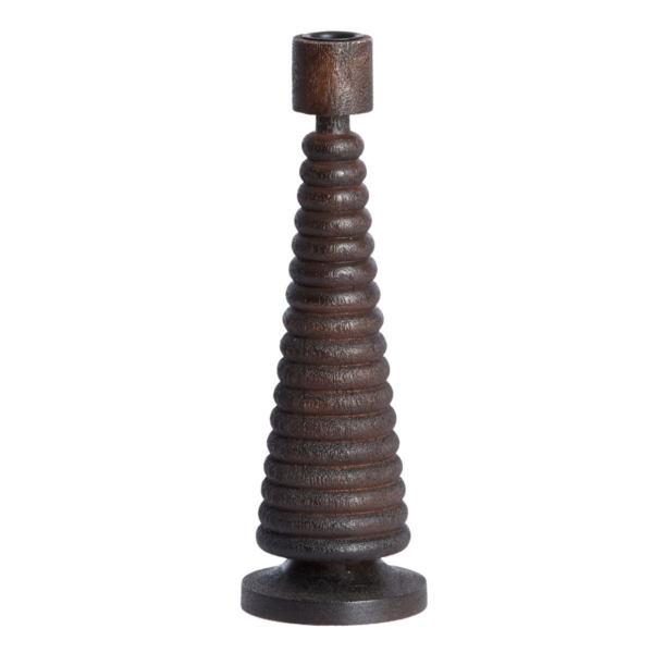 Light & Living kandelaar Almola mangohout donkerbruin 28 cm