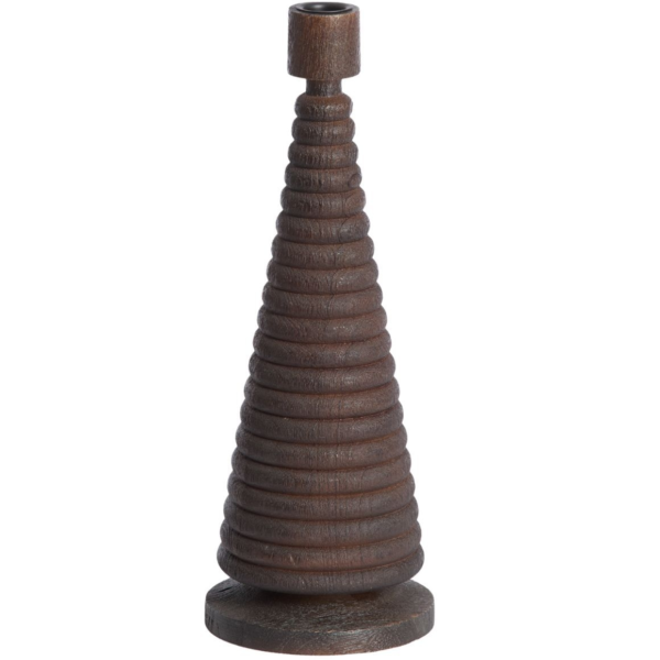 Light & Living kandelaar Almola mangohout donkerbruin 33 cm