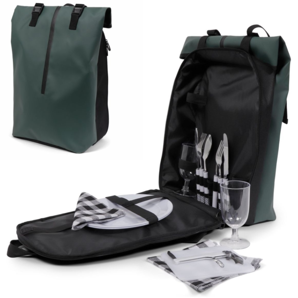Norlander picknick rugtas groen 14-delig 41 cm